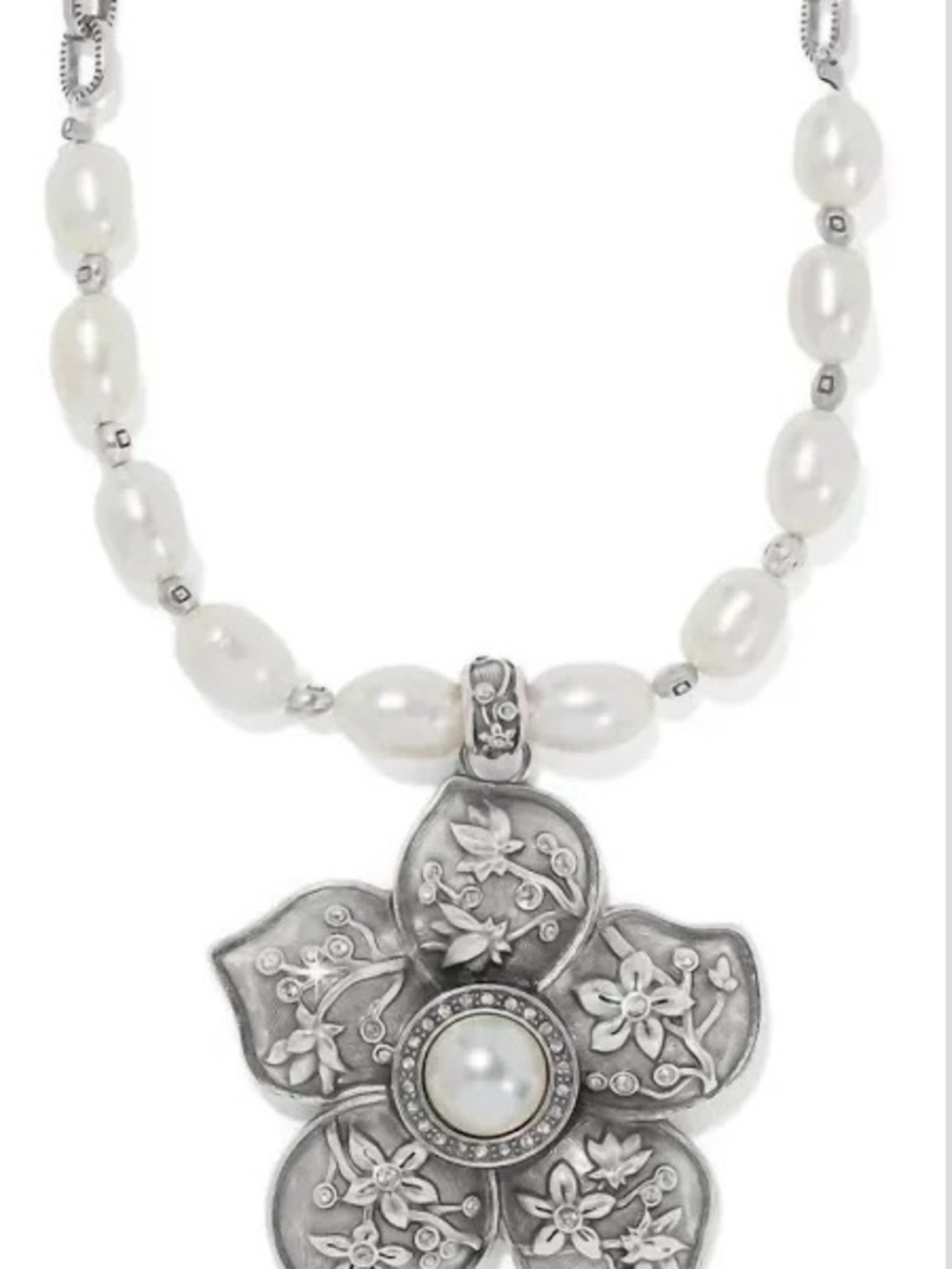 Brighton Kyoto in Bloom Flower and Pearl necklace NWT